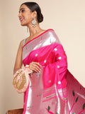 Women's Pure Litchi Silk Saree image 13