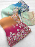 Georgette Multi Color Classic Saree image 8