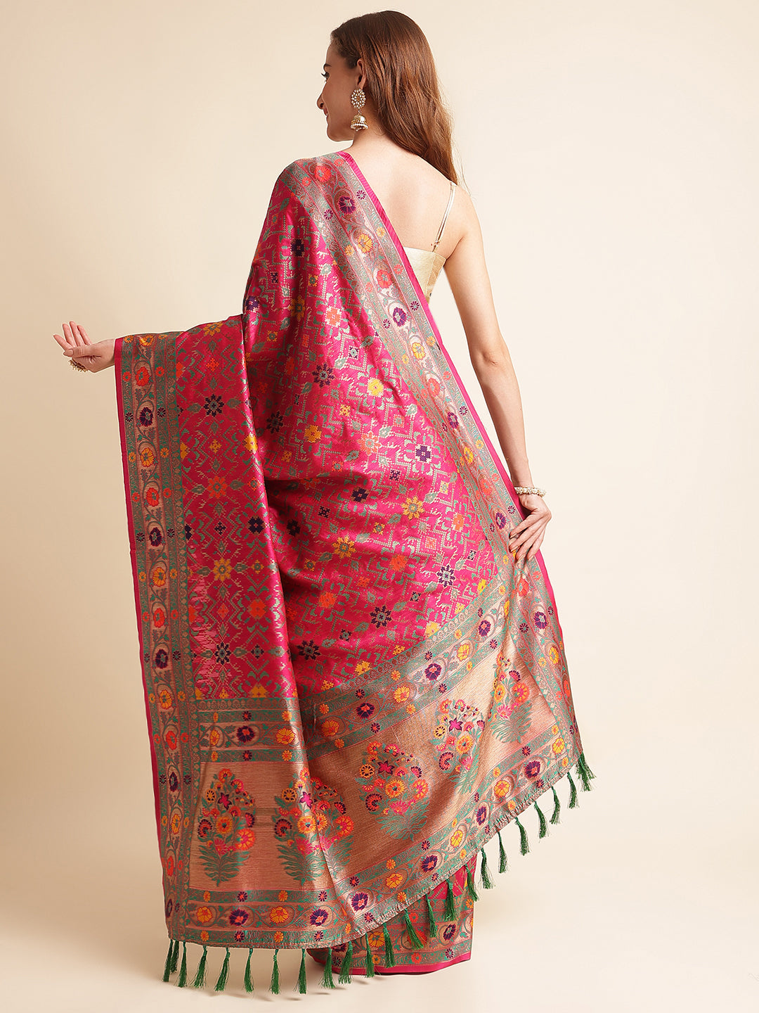 Heavy Banarasi Weaving Silk Saree For Women's image 3