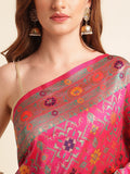 Heavy Banarasi Weaving Silk Saree For Women's image 6