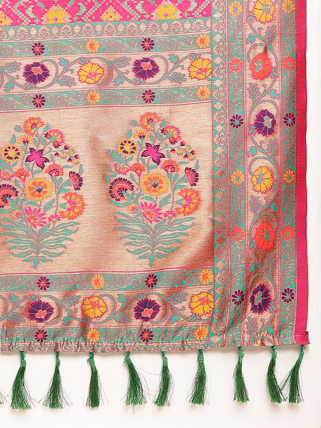 Heavy Banarasi Weaving Silk Saree For Women's image 7