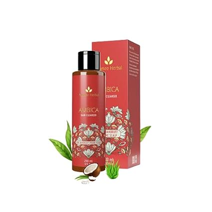 Avimee Herbal Ambica Hair Cleanser Fights Dandruff Sulphate & Paraben Free Herbal Formulation 200 ml image 1