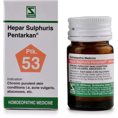 Dr. Willmar Schwabe India Hepar Sulphuris Pentarkan Ptk 53 Tablets image 1