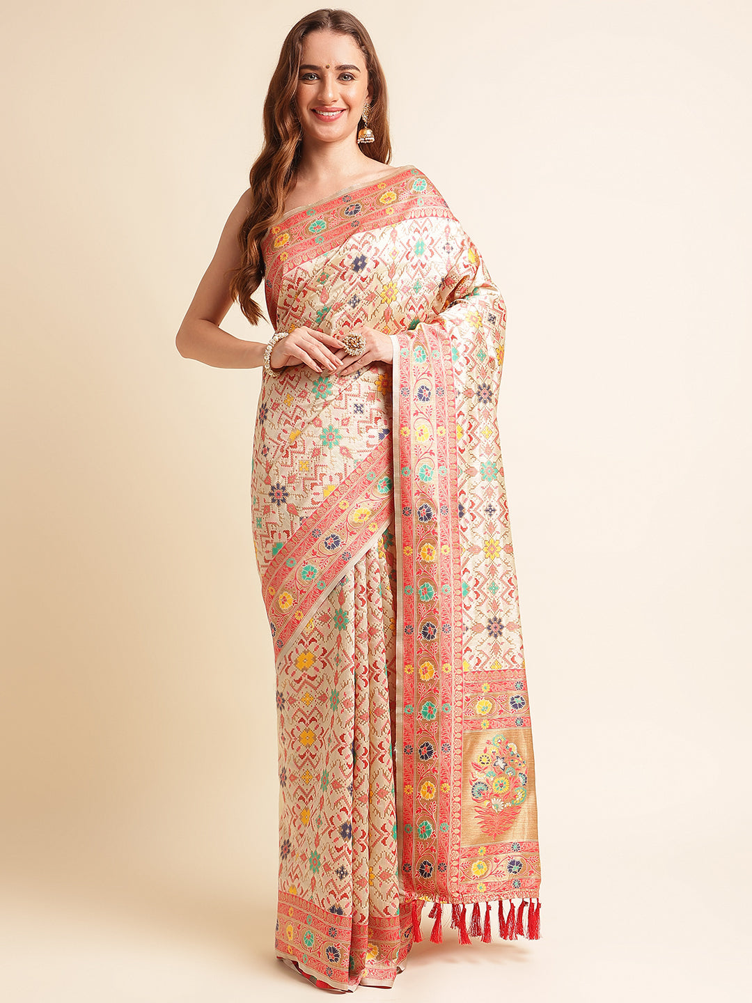 Heavy Banarasi Weaving Silk Saree For Women's image 9