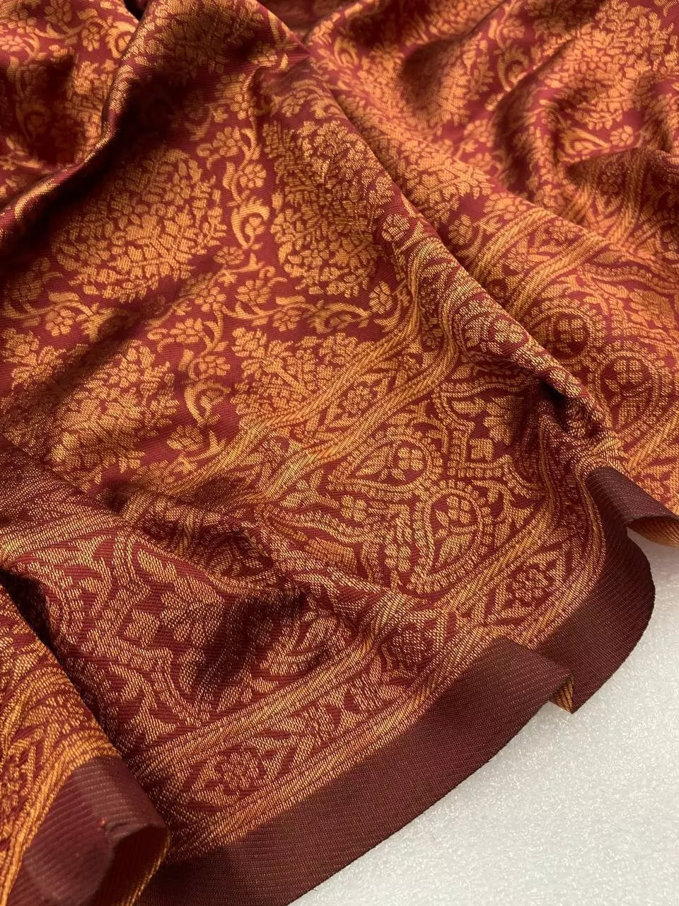 Banarasi Soft Silk Jacquard Border Saree With Unstitched Blouse image 8