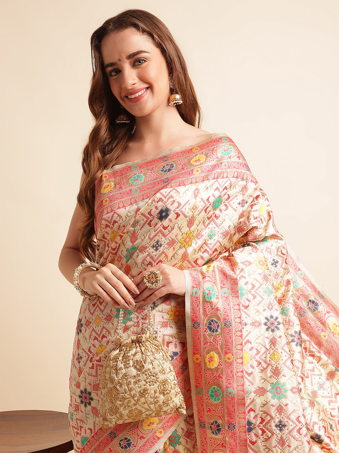 Heavy Banarasi Weaving Silk Saree For Women's image 13