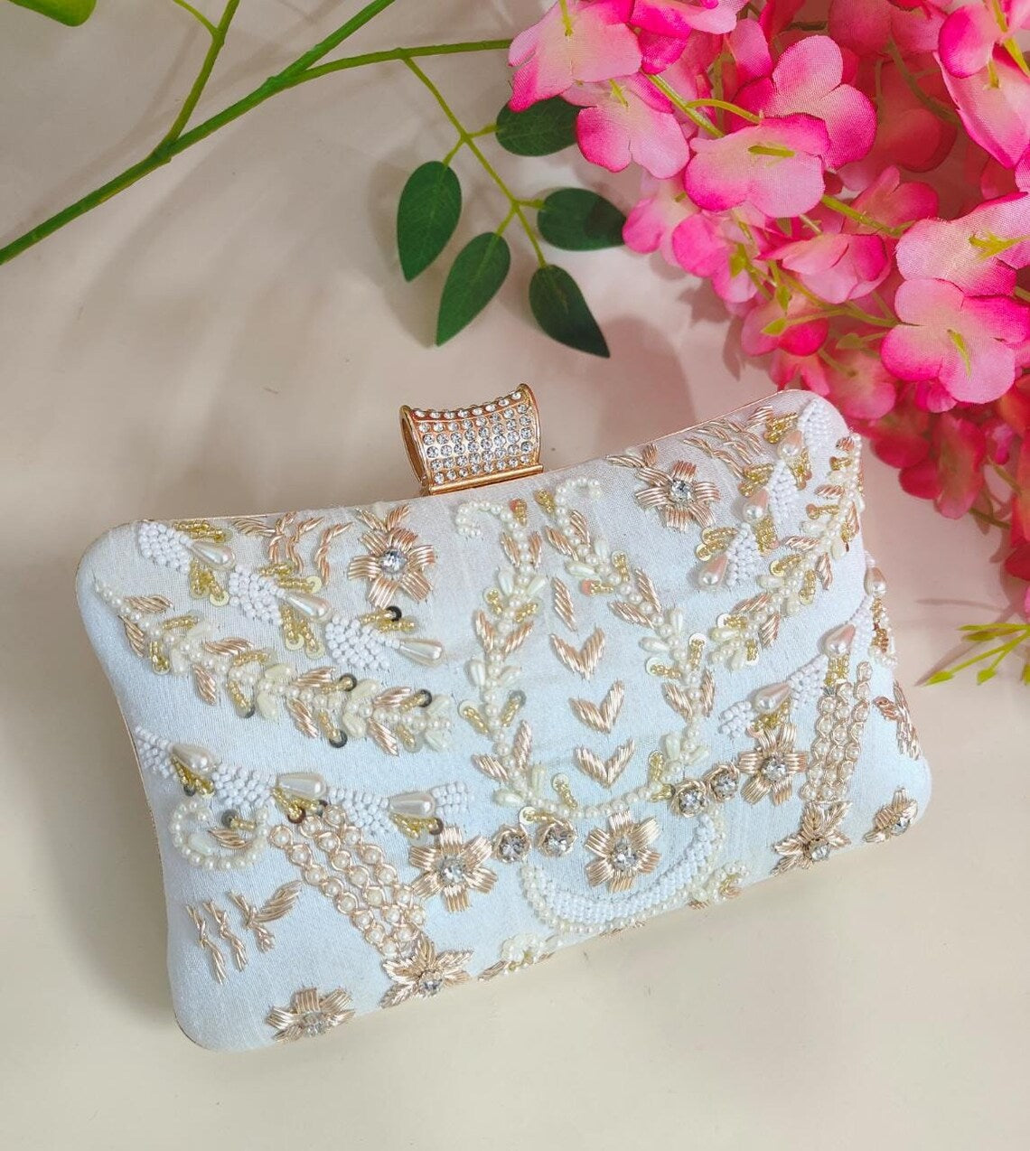 Bridal Embroidery Clutch image 2
