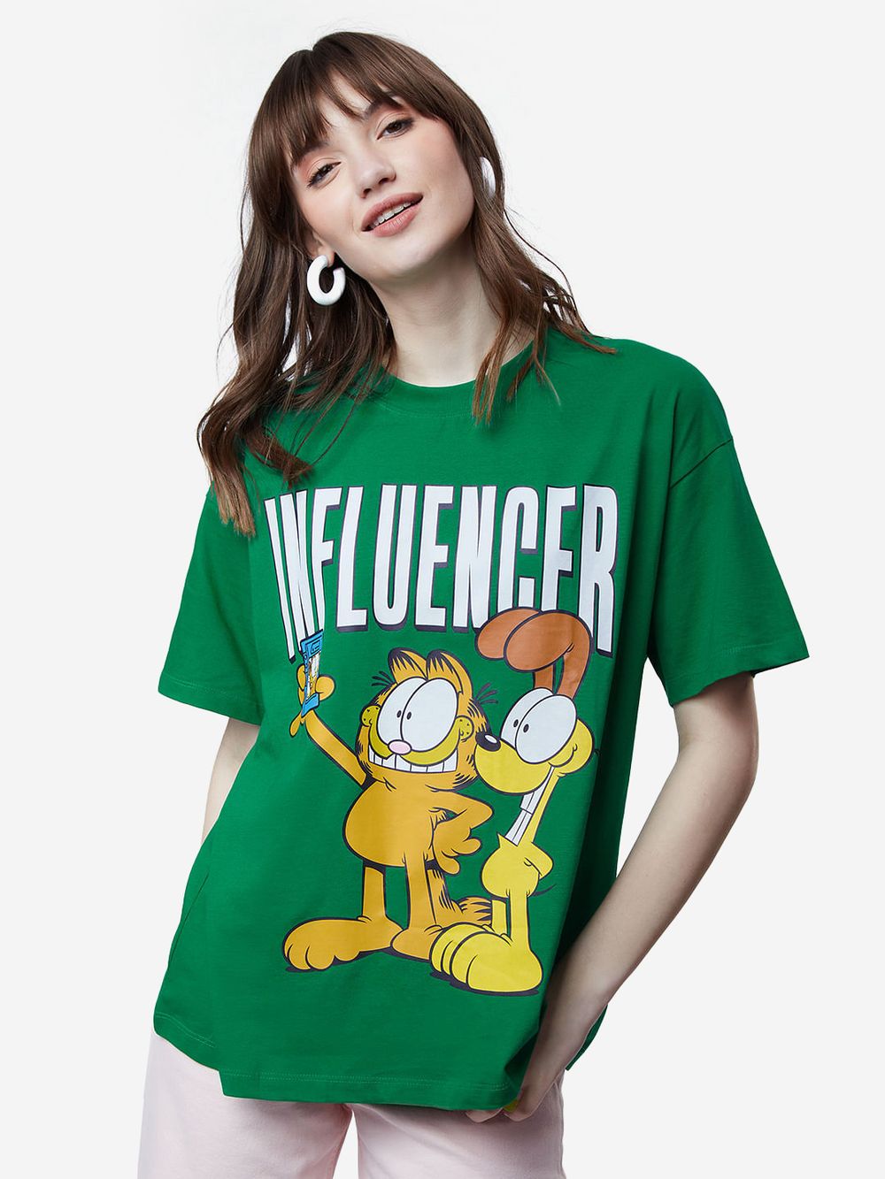 Garfield Influencer Women Oversized T-Shirts image 1