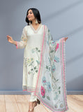Tabbi Silk With Digital Prints Top Bottom With Dupatta image 1