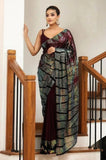 Soft Lichi Silk Saree with blouse image 2