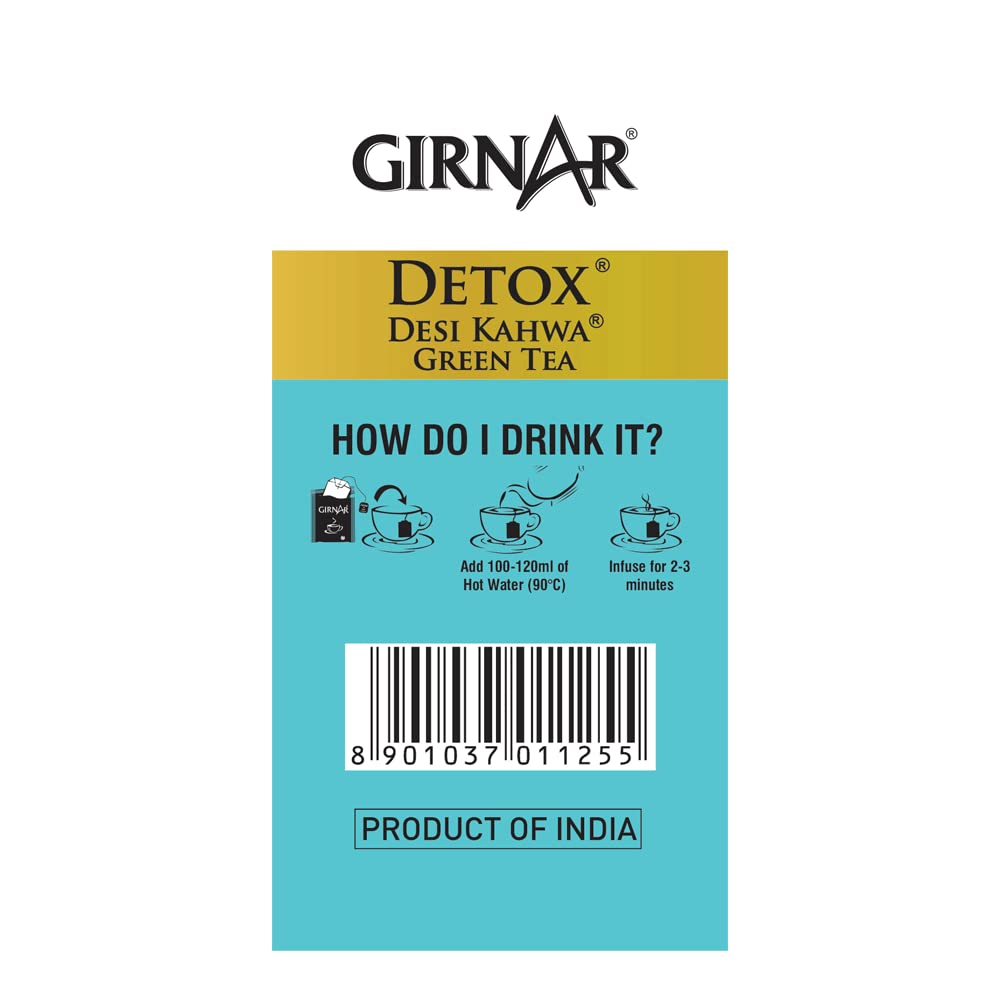 Girnar Detox Green Tea - Desi Kahwa - 36 Tea Bags image 2