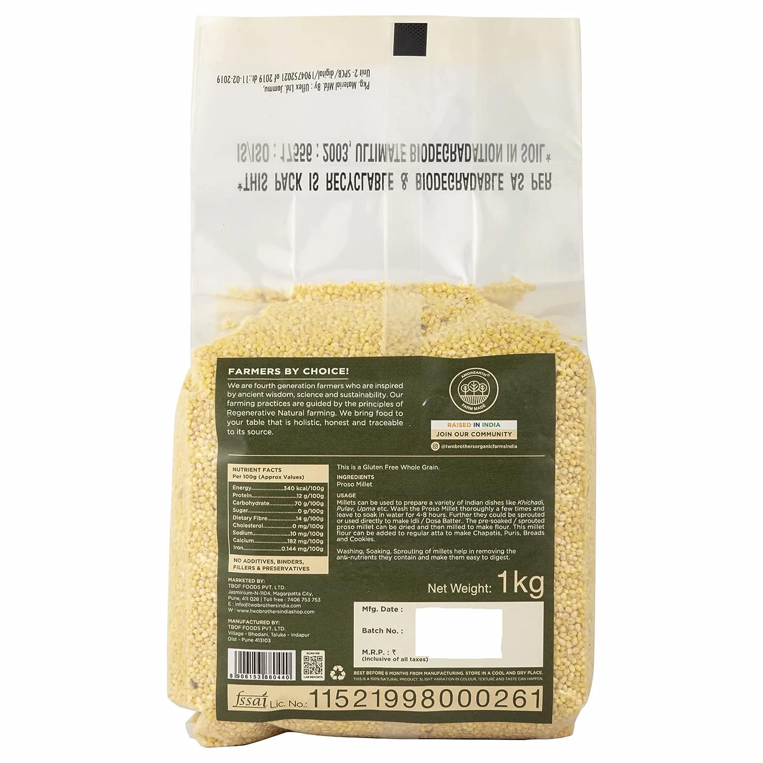 Two Brothers Organic Farms Proso Millets - 1 kg image 2