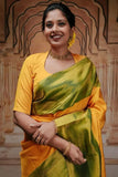 Banarasi Soft Silk Saree With Blouse image 2
