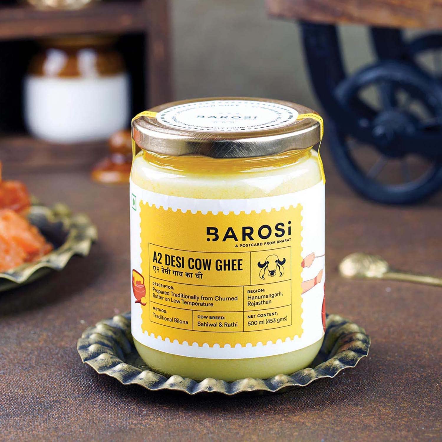 Barosi A2 Desi Cow Ghee - Pack of 1 - 500 ml image 2