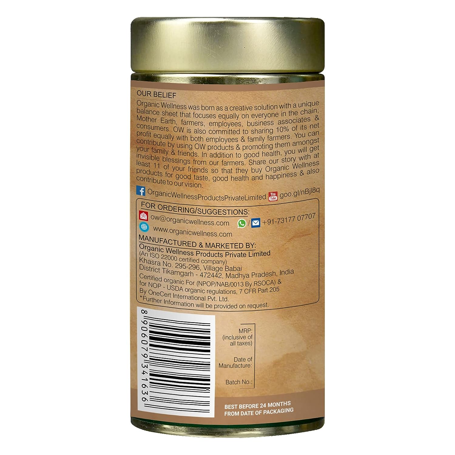 Organic Wellness Gurmar Gymnema Sylvestre Tea Tin image 2