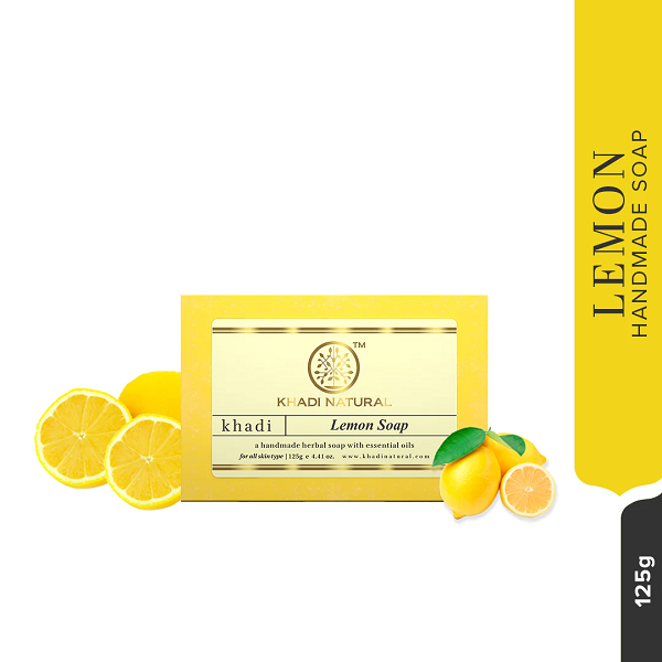 Khadi Natural Lemon Soap 125gm image 2