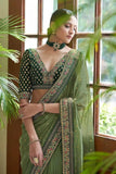 Royal Soft Organza With Heavy Embroidery Work Saree & Blouse image 2