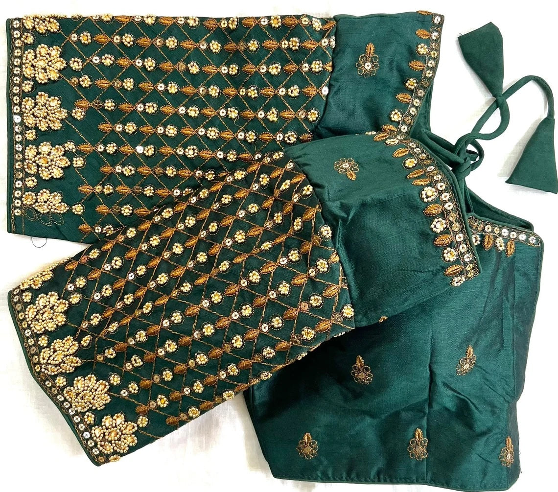 New & Khatli Work Fancy Blouse & Heavy Silk Blouse image 2