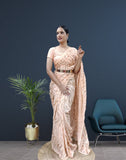 Premium Georgette Ready To Wear Saree With Blouse image 2