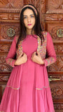 Georgette Heavy Embroidery Work Long Gown Jacket & Dress image 2