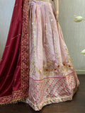 Premium Taffeta Silk Embroidery Sequence Work Lehenga Choli Dupatta image 6