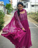 Faux Blooming Full Stitched Latest Designer Function Ethnic Wear Long Anarkali Gown Dress,Indian Party Exclusive Classic Long Kurti 13-SR50 image 2
