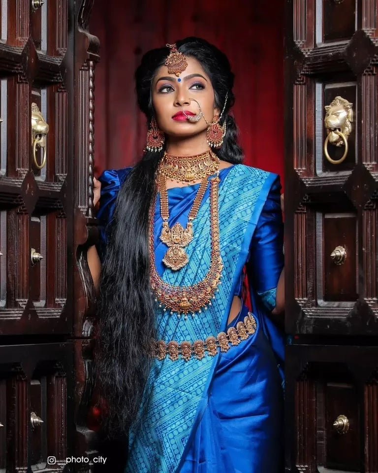Soft Lichi Silk Jacquard Work Saree image 2