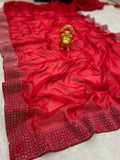 Women's Rangoli Silk Saree With Blouse image 2