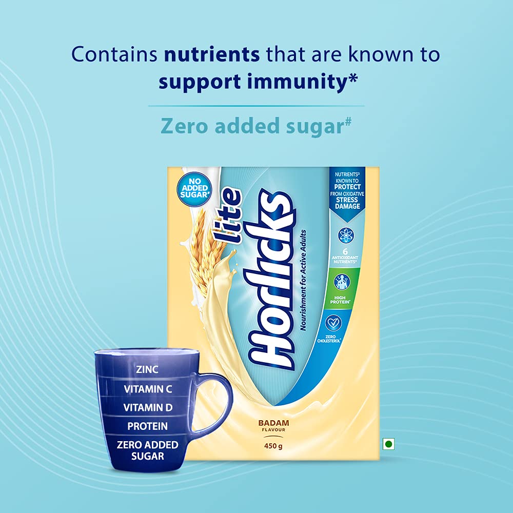 Horlicks Lite Refill Pack - Badam flavor image 2