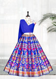 Banarasi Silk & Zari Weaving Work Lehenga Blouse image 2