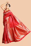 Soft Lichi Silk Saree,Indian Party Wear Sari With Blouse image 2