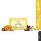 Khadi Natural Chandan Haldi Handmade Herbal Soap, 125 g image 2