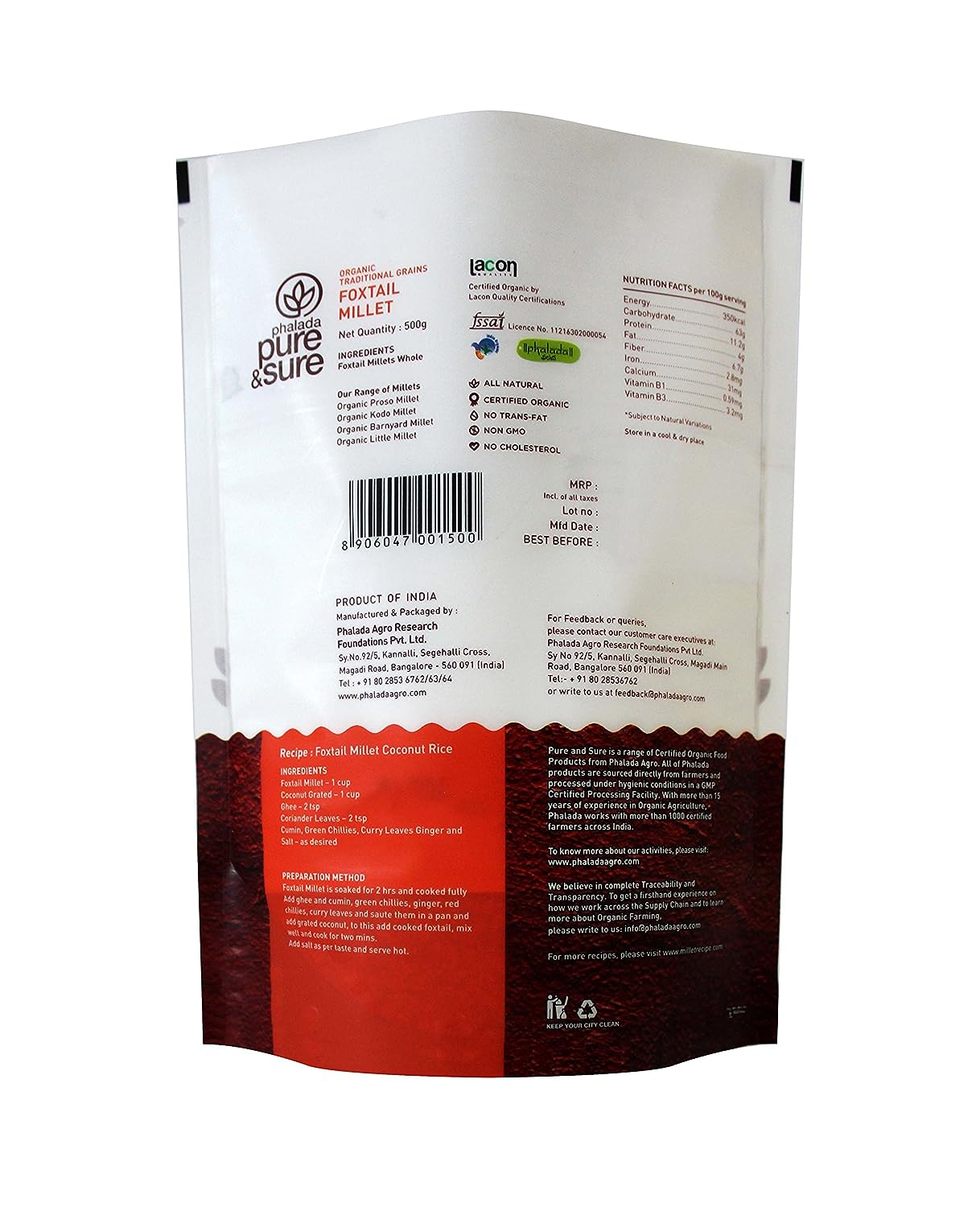 Pure & Sure Organic Foxtail Millets - 500g image 2