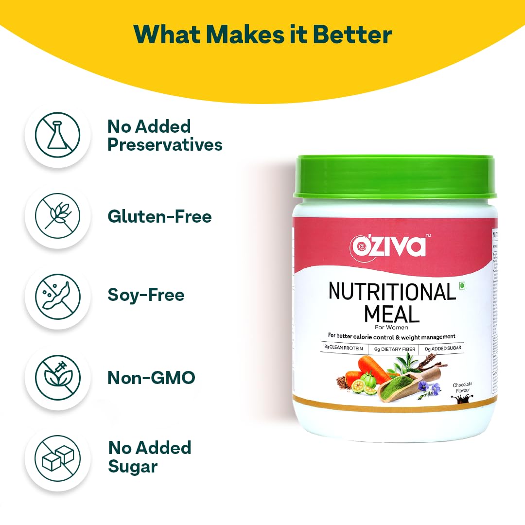 OZiva Nutritional Meal For Women - 16 Servings/ 500 gm image 2