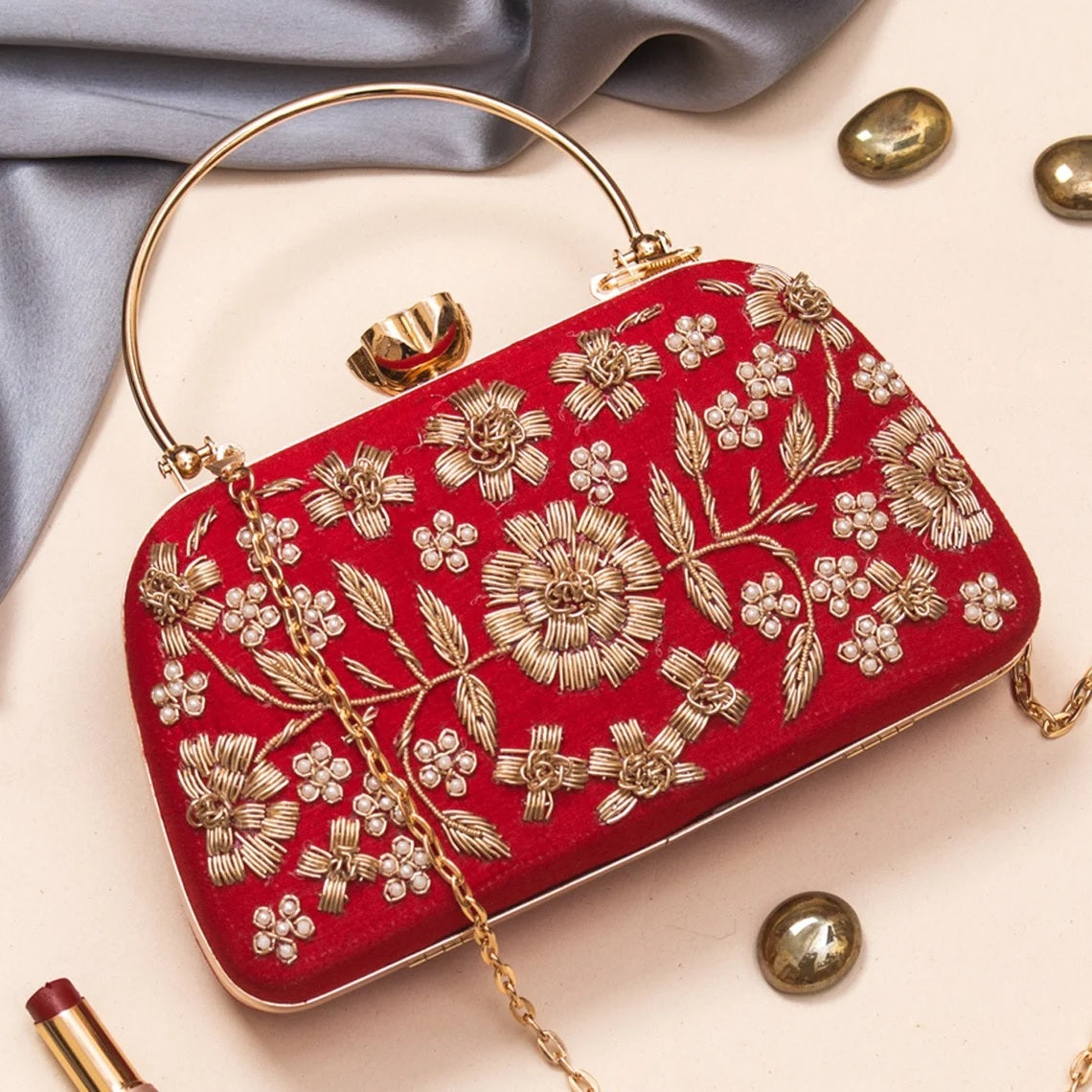 Designer Embroidered Clutch Bags image 2