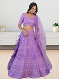 Faux Georgette Sequence Embroidery Work  Lehenga Choli With Dupatta image 2