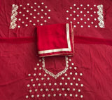 Georgette Saree With Embroidery Design Work Blouse image 2
