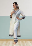 White Muslin With Digital Print Salwar Kameez image 2