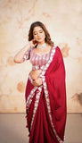 Pure Soft Black Rangoli Silk Classic Wedding Saree & Blouse image 2