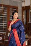 Soft Lichi Silk With Beautiful Jacquard Border Saree With Blouse image 2