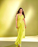 Heavy Soft Georgette Embroidery Work Saree Blouse With Belt image 3