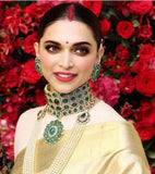 Gold Soft Lichi Silk Saree image 4