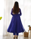 Full Stitched Heavy Pure Faux Georgett  Kurti Pant Dupatta image 2