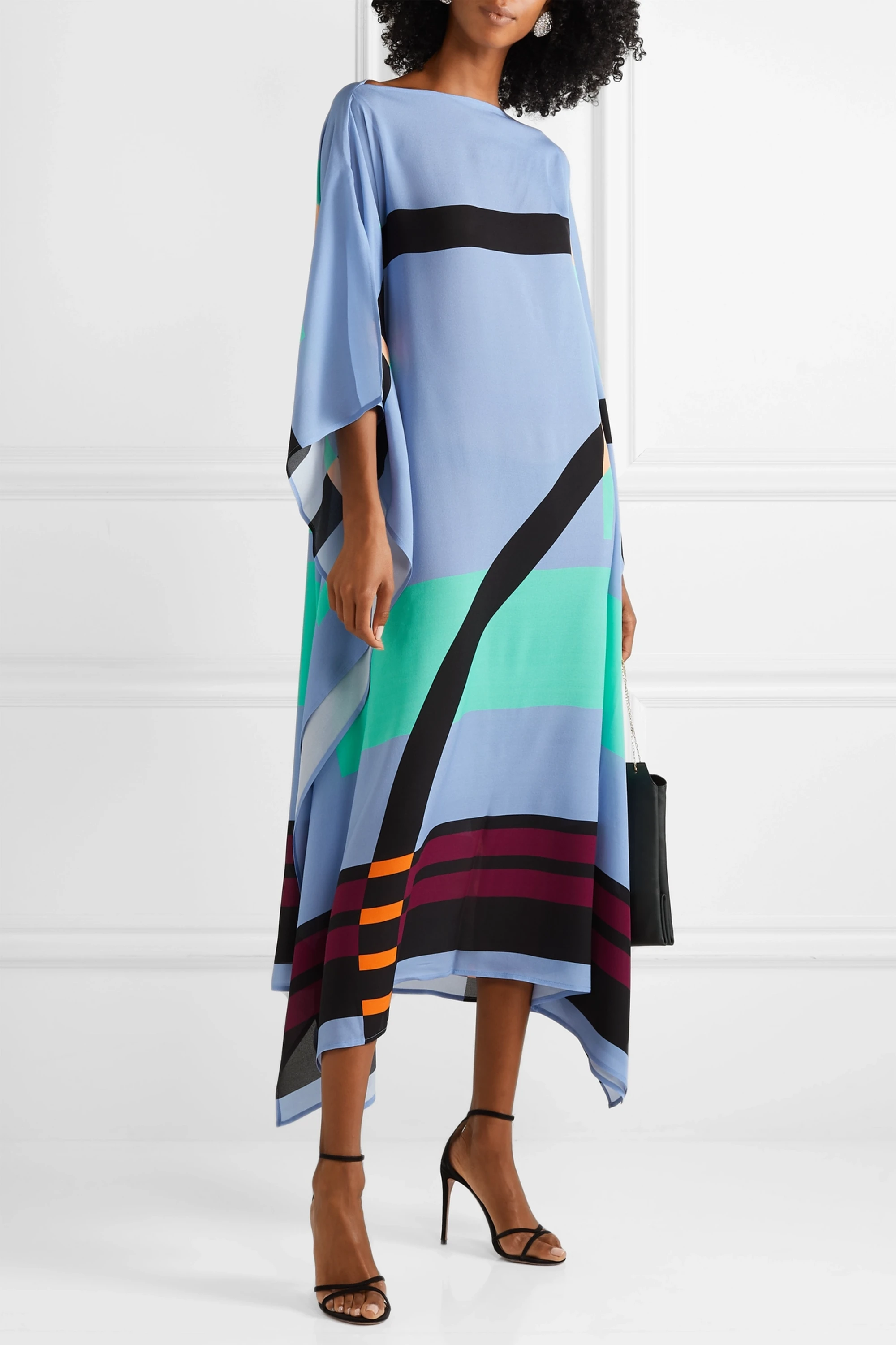 Long Soft Silk Crepe Kaftan, Caftan For Women's image 2