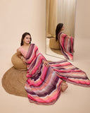 Georgette One Minute Ready To Wear Saree With Blouse image 2