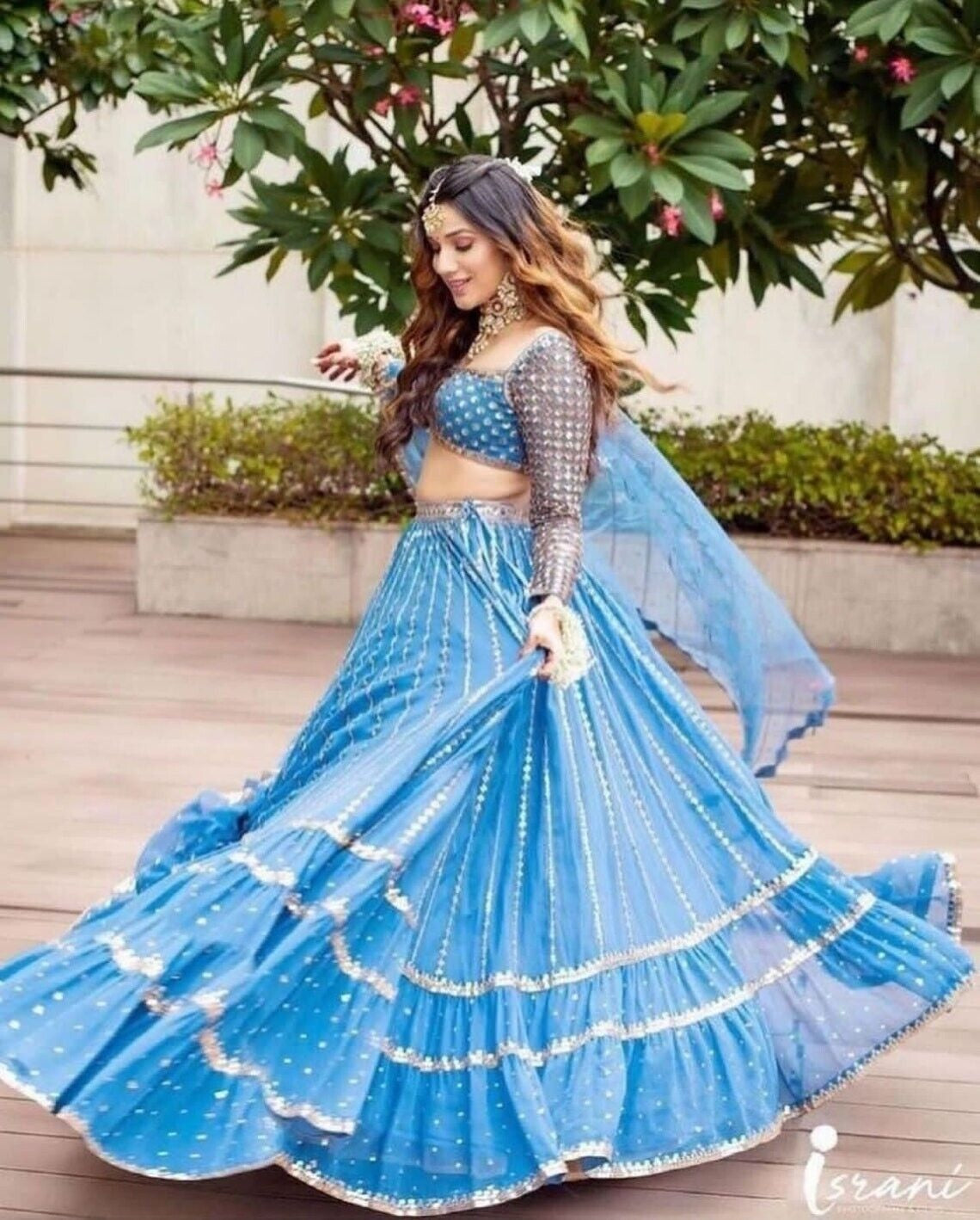Faux Georgette 3 MM Sequence With Zari Embroidery Work Lehenga Choli With Dupatt image 2