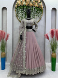 Faux Georgette Thread 9MM Sequence Work Lehenga Choli image 2