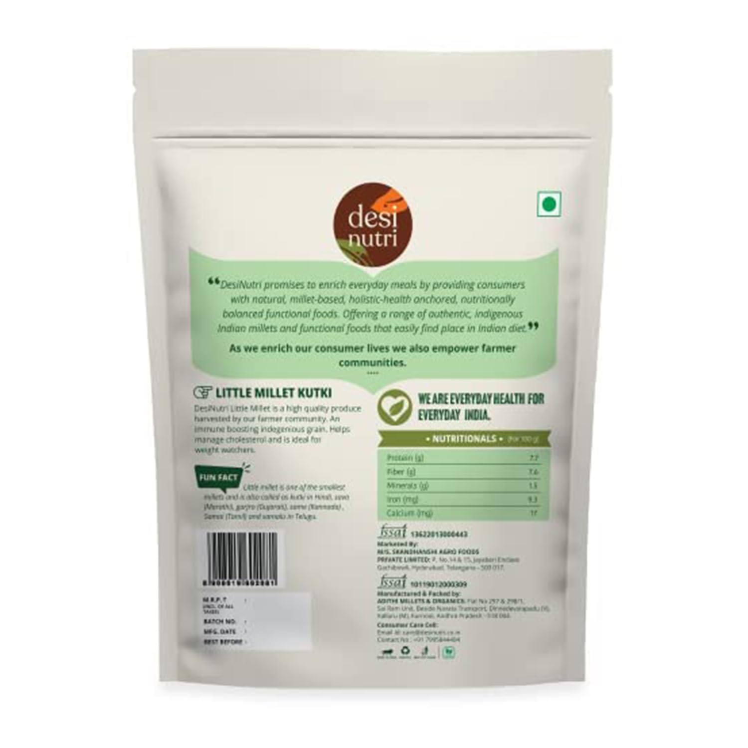 Desi Nutri Little Millet - 500 gm image 2