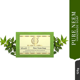 Khadi Natural Pure Neem Soap, 125g Herbal Bathing Soap for Acne Natural Soap with Essential Oils Anti-Bacterial Soap Suitable for All Skin Types image 2