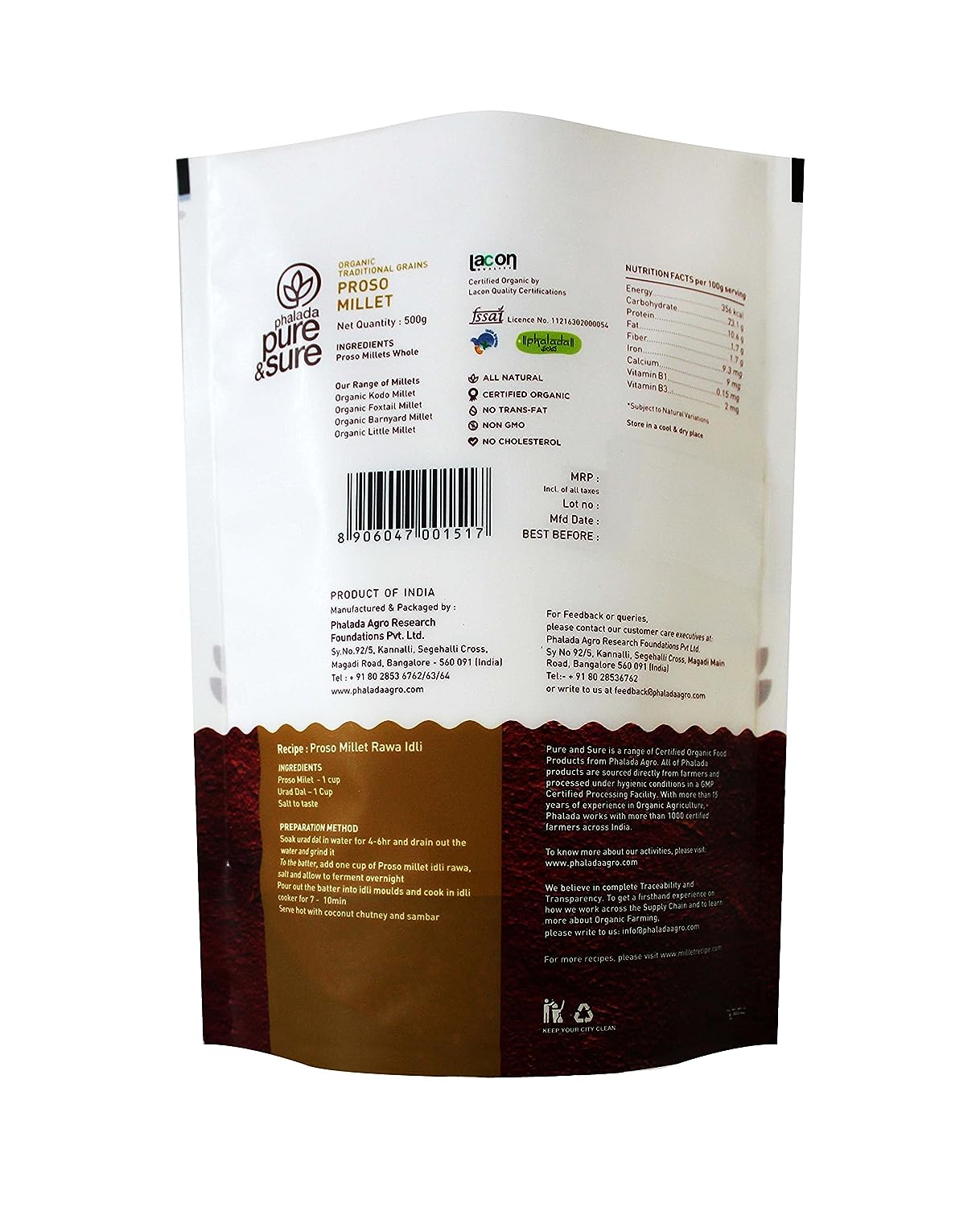 Pure and Sure Organic Proso Millet, 500g image 2